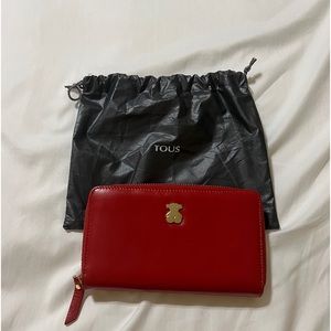 New Tous Red Wallet 100% Authentic